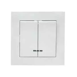 Двухклавишный выключатель EKF Валенсия PROxima EWV10-123-10