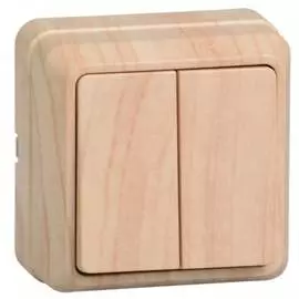 Двухклавишный выключатель IEK ВС20-2-0-ОС EVO20-K03-10-DC