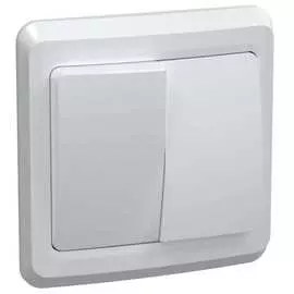 Двухклавишный выключатель IEK ВС10-2-0-ВБ ВЕГА EVV20-K01-10-DM