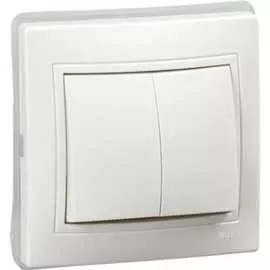 Двухклавишный выключатель IEK KVARTA ВС10-2-0-КБ-44 KV-V20-10-44-K01