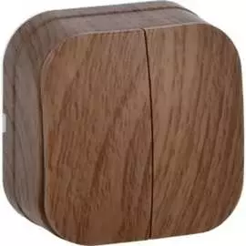 Двухклавишный выключатель IEK GLORY ВС20-1-0-ХД EVH20-K24-10