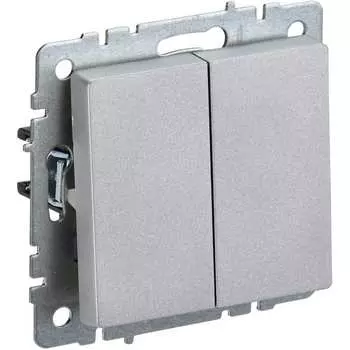 Двухклавишный выключатель IEK Brite вс10-2-0-бра BR-V20-0-10-K47