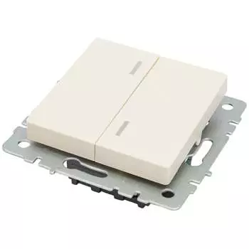 Двухклавишный выключатель IEK Brite вс10-2-1-бркр BR-V20-1-10-K10