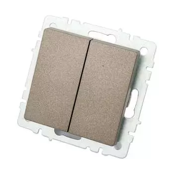 Двухклавишный выключатель IEK Brite вс10-2-0-бртб BR-V20-0-10-K45