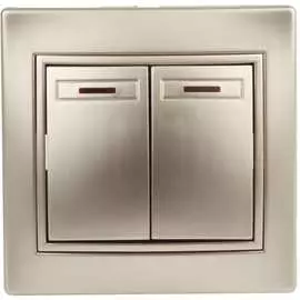 Двухклавишный выключатель Intro Plano 1-105-04 Б0053778