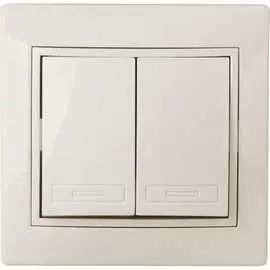 Двухклавишный выключатель Intro Plano 1-104-02 Б0053760