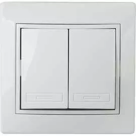 Двухклавишный выключатель Intro Plano 1-104-01 Б0053758