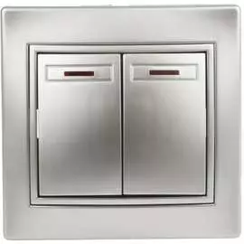 Двухклавишный выключатель Intro Plano 1-105-03 Б0053777