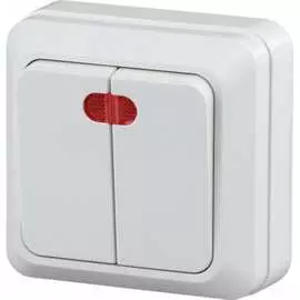 Двухклавишный выключатель Intro Quadro 2-105-01 Б0053766