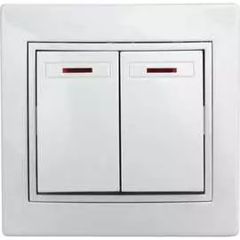 Двухклавишный выключатель Intro Plano Б0053773