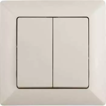 Двухклавишный выключатель Intro Solo 4-104-02 Б0053586