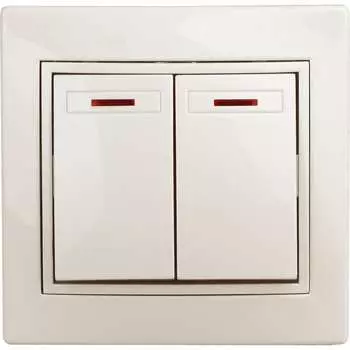 Двухклавишный выключатель Intro Plano Б0053775