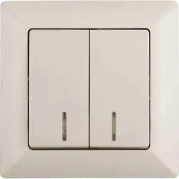 Двухклавишный выключатель Intro Solo Б0053594