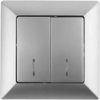 Двухклавишный выключатель Intro Solo Б0053595