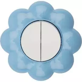 Двухклавишный выключатель KRANZ Цветок KR-78-0627