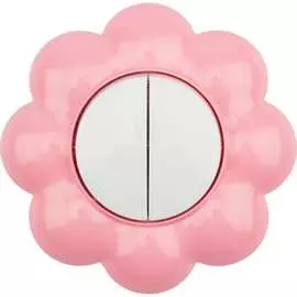 Двухклавишный выключатель KRANZ Цветок KR-78-0624