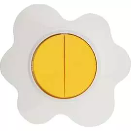 Двухклавишный выключатель KRANZ Яичница KR-78-0630