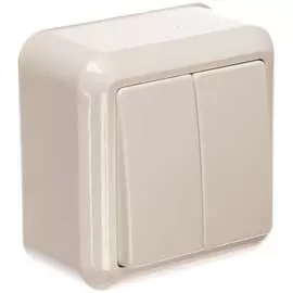 Двухклавишный выключатель Кунцево-Электро ОПТИМА А510-380 8003