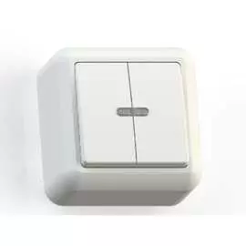 Двухклавишный выключатель Кунцево-Электро ОПТИМА А510-387 8004