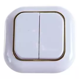 Двухклавишный выключатель Кунцево-Электро ВАЛЕНТИНА С56-034 7648