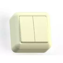 Двухклавишный выключатель Кунцево-Электро ОПТИМА А510-380 8033