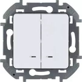 Двухклавишный выключатель Legrand INSPIRIA 673630