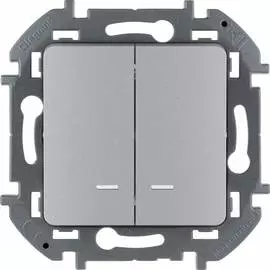 Двухклавишный выключатель Legrand INSPIRIA 673632