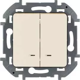 Двухклавишный выключатель Legrand INSPIRIA 673631