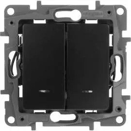 Двухклавишный выключатель Legrand Etika 672604