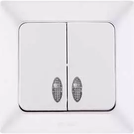 Двухклавишный выключатель NE-AD Aras 93-126-03I