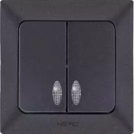 Двухклавишный выключатель NE-AD Aras 93-124-03I