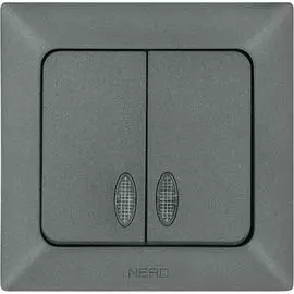 Двухклавишный выключатель NE-AD Aras 93-121-03I