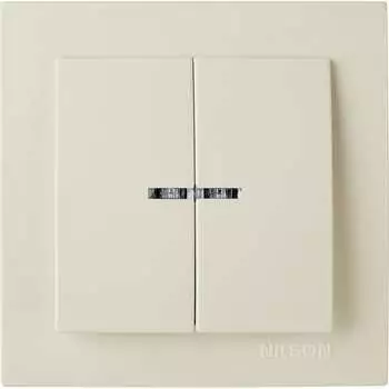 Двухклавишный выключатель Nilson TOURAN-ALEGRA-THOR 24121004