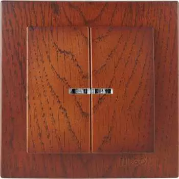 Двухклавишный выключатель Nilson TOURAN WOOD 24261004