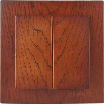 Двухклавишный выключатель Nilson TOURAN WOOD 24261003