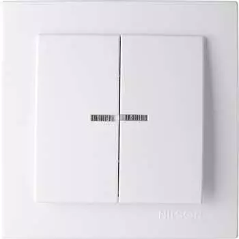 Двухклавишный выключатель Nilson TOURAN-ALEGRA-THOR 24111004