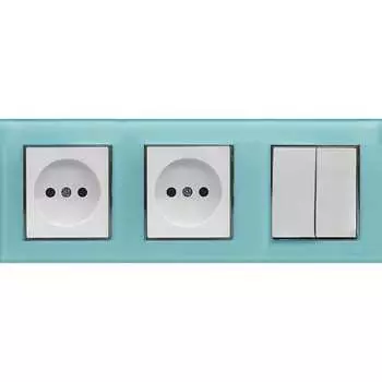 Двухклавишный выключатель + розетки Vesta Electric Комплект-3 FRM050306SIN