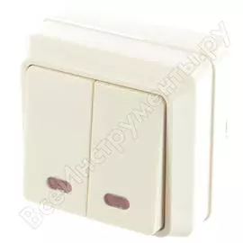 Двухклавишный выключатель IEK ОКТАВА EVO21-K33-10-DC