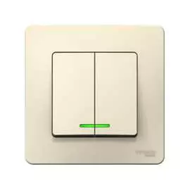 Двухклавишный выключатель Systeme Electric BLANCA BLNVS006512