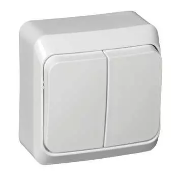 Двухклавишный выключатель Systeme Electric Этюд BA10-002B