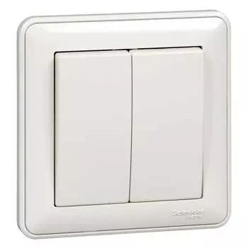 Двухклавишный выключатель Systeme Electric W59 VS510-252-18