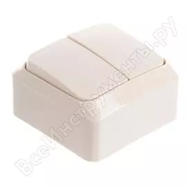 Двухклавишный выключатель Systeme Electric Этюд BA10-006K