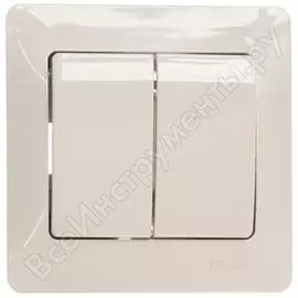 Двухклавишный выключатель Systeme Electric Glossa GSL000152