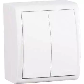 Двухклавишный выключатель Simon S15 Aqua 1594398-030