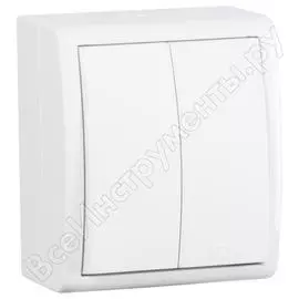 Двухклавишный выключатель Simon S15 Aqua 1594399-030