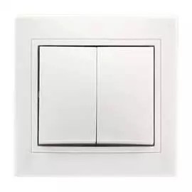 Двухклавишный выключатель Smartbuy Венера SBE-01w-10-SW2-0