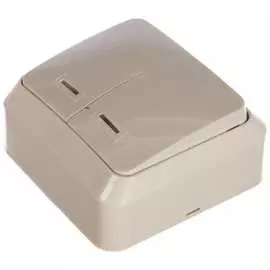 Двухклавишный выключатель Smartbuy Юпитер SBE-03w-10-SW2-1