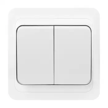 Двухклавишный выключатель Smartbuy Марс SBE-02w-10-SW2-0-c