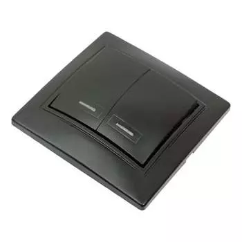 Двухклавишный выключатель Smartbuy Венера SBE-01b-10-SW2-1-c