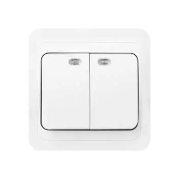 Двухклавишный выключатель Smartbuy Марс SBE-02w-10-SW2-1-c